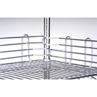 Rebord pour &eacute;tag&egrave;re en treillis chromat&eacute; Air Extreme Inc.