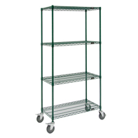 Wire Shelf Cart, Epoxy Finish, 36" x 80" x 18", 800 lbs. Capacity Air Extreme Inc.