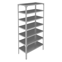 Shelving Unit, Galvanized Steel, Slotted Angle, 300 lbs. Capacity, 48" W x 84" H x 12" D Air Extreme Inc.