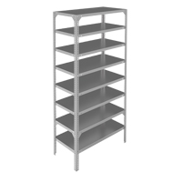 Shelving Unit, Galvanized Steel, Slotted Angle, 300 lbs. Capacity, 48" W x 96" H x 12" D Air Extreme Inc.