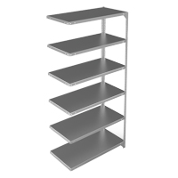 Shelving Unit, Galvanized Steel, Slotted Angle, 400 lbs. Capacity, 36" W x 72" H x 18" D Air Extreme Inc.