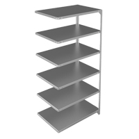 Shelving Unit, Galvanized Steel, Slotted Angle, 400 lbs. Capacity, 36" W x 72" H x 24" D Air Extreme Inc.