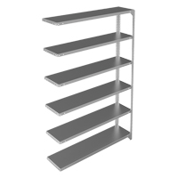 Shelving Unit, Galvanized Steel, Slotted Angle, 300 lbs. Capacity, 48" W x 72" H x 12" D Air Extreme Inc.