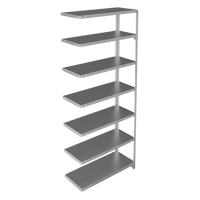 Shelving Unit, Galvanized Steel, Slotted Angle, 400 lbs. Capacity, 36" W x 84" H x 15" D Air Extreme Inc.