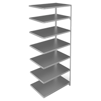 Shelving Unit, Galvanized Steel, Slotted Angle, 400 lbs. Capacity, 36" W x 84" H x 24" D Air Extreme Inc.