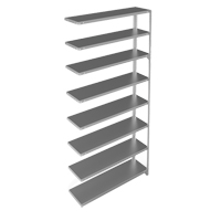 Shelving Unit, Galvanized Steel, Slotted Angle, 300 lbs. Capacity, 48" W x 96" H x 12" D Air Extreme Inc.