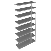 &eacute;l&eacute;ment de rayonnage, Acier galvanis&eacute;, Montant &agrave; fente, Capacit&eacute; 300 lb, 48" la x 96" h x 15" p Air Extreme Inc.