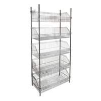 Wire Basket Shelving Unit, 5 Tiers, 48" W x 74" H x 24" D Air Extreme Inc.