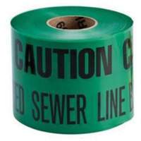 "Buried Sewer Line" Identoline&reg; Underground Warning Tape, 6" W x 1000' L, Black on Green Air Extreme Inc.
