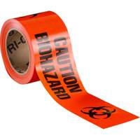 Barricade Tape, English, 3" W x 200' L, 3 mils, Black on Orange Air Extreme Inc.