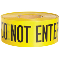 Barricade Tape, English, 3" W x 1000' L, 3 mils, Black on Yellow Air Extreme Inc.