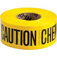 Barricade Tape, English, 3" W x 200' L, 3 mils, Black on Yellow Air Extreme Inc.