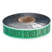 "Sewer Line" Identoline&reg; Underground Warning Tape, 2" W x 1000' L, Black on Green Air Extreme Inc.