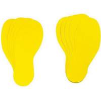 Floor Marking Labels, Footprint, 12" L x 3.75" W, Yellow, Vinyl Air Extreme Inc.