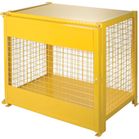 Gas Cylinder Cabinets, 6 Cylinder Capacity, 44" W x 30" D x 37" H, Yellow Air Extreme Inc.