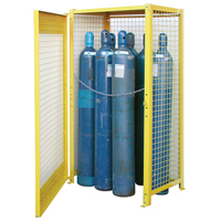 Gas Cylinder Cabinets, 10 Cylinder Capacity, 44" W x 30" D x 74" H, Yellow Air Extreme Inc.