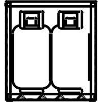 Aluminum LPG Cylinder Locker Storage, 4 Cylinder Capacity, 30" W x 32" D x 33-1/2" H, Silver Air Extreme Inc.