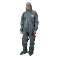 2.0 Mil CRFR Hooded Coveralls, Small, Grey, FR Treated Fabric Air Extreme Inc.