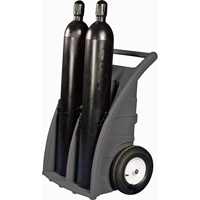 Chariots doubles pour bouteilles, Roues Caoutchouc, Base de 23" la x 12" lo, 500 lb Air Extreme Inc.