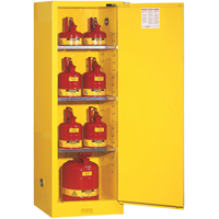 Sure-Grip&reg; EX Slimline Flammable Safety Cabinet, 22 gal., 1 Door, 23.25" W x 65" H x 18" D Air Extreme Inc.