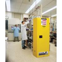 Sure-Grip&reg; EX Slimline Flammable Safety Cabinet, 22 gal., 1 Door, 23.25" W x 65" H x 18" D Air Extreme Inc.