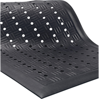 Cushion Station Mats, Slotted, 2' x 3-1/5' x 9/16", Black, Nitrile Air Extreme Inc.