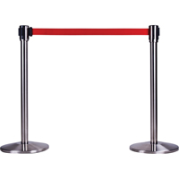 Free-Standing Crowd Control Barrier Receiver Post, 35" High, Stainless Air Extreme Inc.
