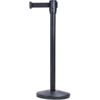 Free-Standing Crowd Control Barrier, Steel, 35" H, Black Tape, 7' Tape Length Air Extreme Inc.