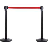 Poteau r&eacute;cepteur pour barri&egrave;res sur pieds pour le contr&ocirc;le des foules, Hauteur de 35", Noir Air Extreme Inc.