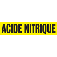 "Acid Nitrique" Pipe Marker, Self-Adhesive, 4" H x 24" W, Black on Yellow Air Extreme Inc.
