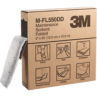 Folded Sorbents, 50' L x 5" W, 10.5 gal. Absorbancy Air Extreme Inc.