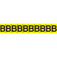 Individual Adhesive Letter Markers, E, 1" H, Black on Yellow Air Extreme Inc.