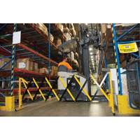 Expandable Barrier, 37" H x 11' L, Black/Yellow Air Extreme Inc.