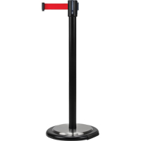 Free-Standing Crowd Control Barrier, Steel, 35" H, Red Tape, 12' Tape Length Air Extreme Inc.