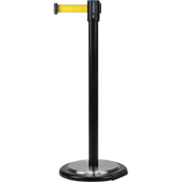 Free-Standing Crowd Control Barrier, Steel, 35" H, Yellow Tape, 7' Tape Length Air Extreme Inc.