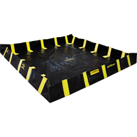 Bermes de confinement avec supports int&eacute;rieurs de parois QuickBerm , Capacit&eacute; 475 gal. US, 8' la x 8' lo x 12" h, Support &agrave; encliqueter Air Extreme Inc.
