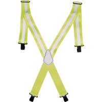 Hi-Viz 2" Work Suspenders, High Visibility Lime-Yellow, Silver Reflective Colour, One Size Air Extreme Inc.