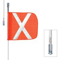 Safety Whip&reg; Heavy-Duty Whips, Threaded Mount, 8' High, Orange Air Extreme Inc.