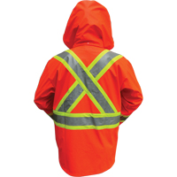 Hi-Vis FR/PU Safety Rain Jackets, Small, High Visibility Orange Air Extreme Inc.