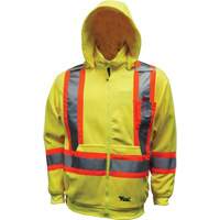 Chandail &agrave; capuchon de s&eacute;curit&eacute; en molleton, Polyester, Petit, Jaune lime haute visibilit&eacute; Air Extreme Inc.