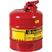 Safety Cans, Type I, Steel, 5 US gal., Red, FM Approved/UL/ULC Listed Air Extreme Inc.