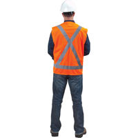 Traffic Safety Vest, High Visibility Orange, 2X-Large, Polyester Air Extreme Inc.