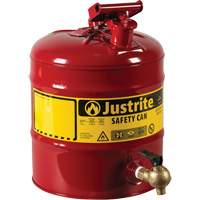 Laboratory Safety Can with Faucet, Type I, Steel, 5 US gal., Red, FM Approved Air Extreme Inc.