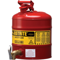 Laboratory Safety Can with Faucet, Type I, Steel, 5 US gal., Red, FM Approved Air Extreme Inc.