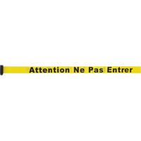 Tape Cassette for Build-Your-Own Crowd Control Barriers, Attention ne pas entrer, 7', Yellow Tape Air Extreme Inc.