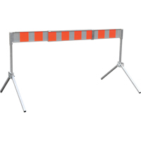 Street Barricade, A-Frame, 6' L x 5-1/2" H, Orange/White Air Extreme Inc.