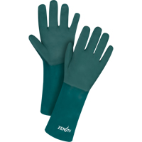 Gants verts &agrave; double enduit, 14" lo, PVC, Doublure en Jersey de coton, 70 mils Air Extreme Inc.
