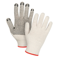 Lightweight Dotted String Knit Gloves, Poly/Cotton, Single Sided, 7 Gauge, Small Air Extreme Inc.