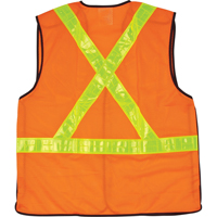 5-Point Tear-Away Traffic Safety Vest, High Visibility Orange, Medium, Polyester Air Extreme Inc.