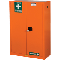 Emergency Preparedness Storage Cabinets, Steel, 4 Shelves, 65" H x 43" W x 18" D, Orange Air Extreme Inc.
